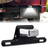Chrome Motorcycle Boat ATV Van LED License Plate Light Bracket (Waterproof)