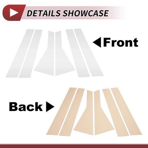 Nissan Rogue (2021-2023) Chrome Silver Tone 6 Pcs Door Pillar Window Trim