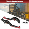 Suzuki GSX-R125 Black Red 1 Pair Motorcycle Brake Clutch Levers Folding