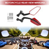 Motorcycle M8/M10 1 Set Side Rearview Mirrors Red Plastic