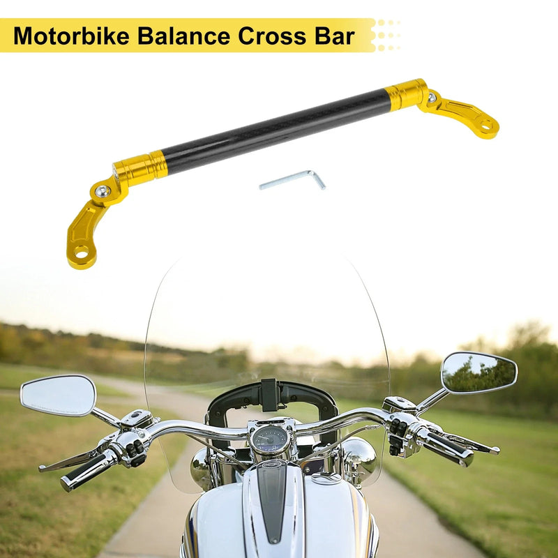 Motorcycle Motorbike 0.39" 10mm Gold Tone Balance Cross Bar Handlebars