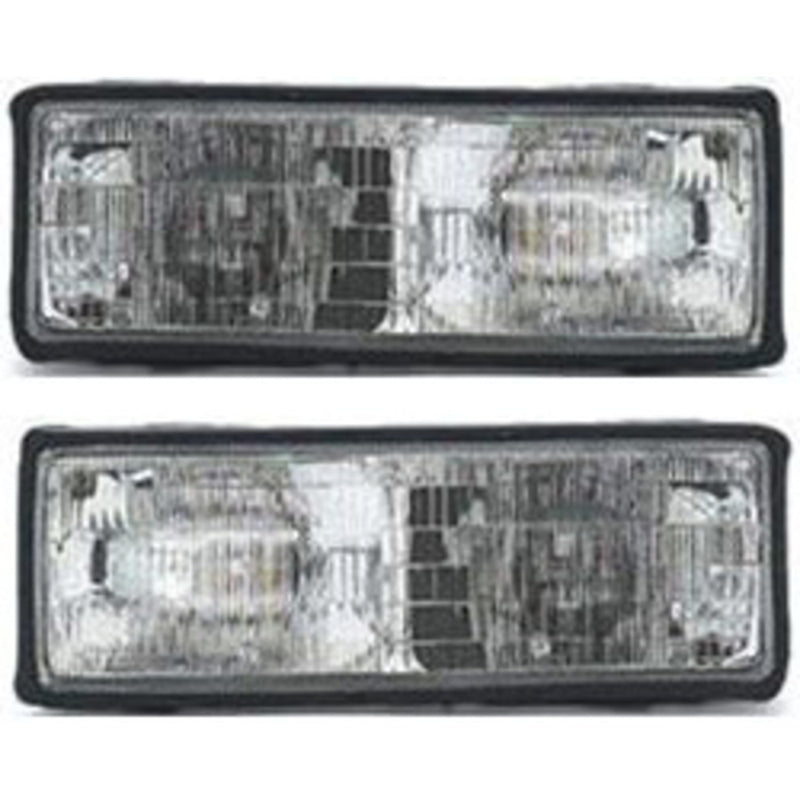 Front Headlights Headlamps Lights Lamps LH & RH Pair Set