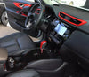Nissan Rogue Trim Cover / 12x / Red Carbon Fiber Look Interior (2014–2020)