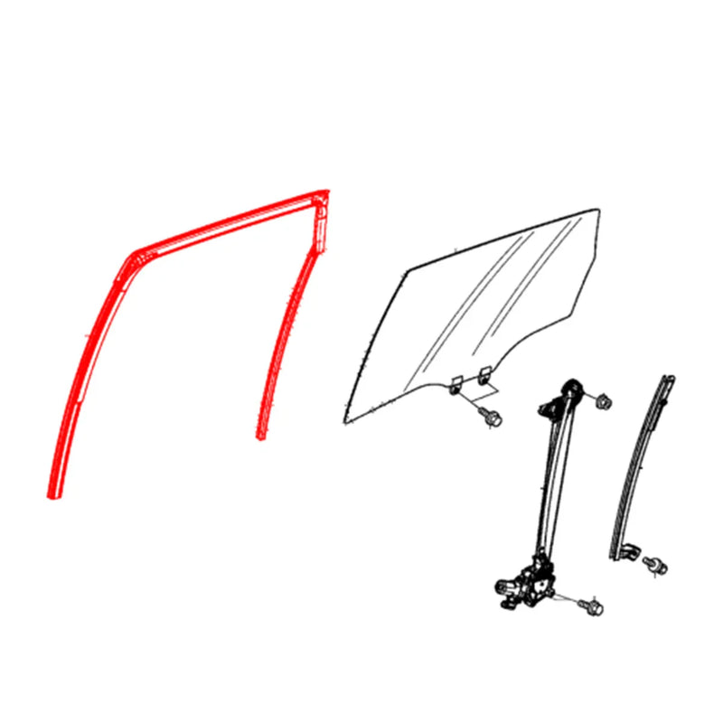 Honda Fit Jazz 2015-2020 Rear Door Glass Run Channel