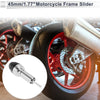 10mm Aluminum Alloy Plastic Motorcycle Slider Frame with Bolt 1 Set Silver Tone