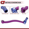 Kayo T6 Purple Lever Blue Head Folding Motorcycle Gear Shifter Lever