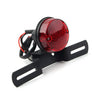 Bobber Chopper Cafe Racer 12V Round Red Motorcycle Brake Tail Light (N/A)