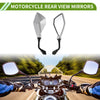 M10 Rear View Mirrors 1 Set Polygonal Shape Silver Tone Iron Plastic