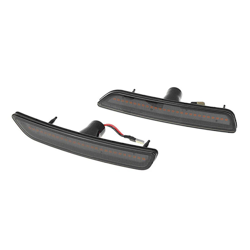 Ford Mustang White LED Front Black Side Marker Lights (2010-2014)
