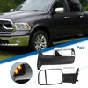 Dodge Ram 1500 2500 2009-2018 with Lights - Silver Tone 2 x Tow Mirrors