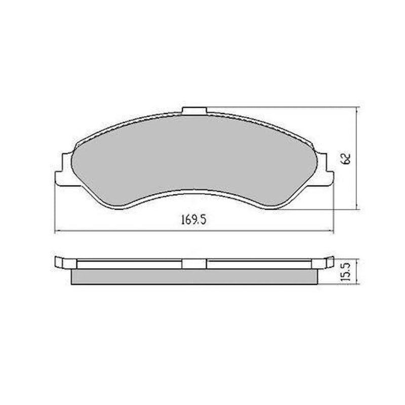 Front RDA Ceramic Brake Pad Set Ford AU2 AU3 & XR8 (1999-2002)