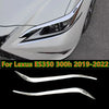 Lexus ES350 300h 4X Chrome Headlight Eyebrow Trim Strips (2019–2022)