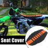 Universal Motorcycle Dirt Bike Seat Cover / Universal / Faux Leather Orange/Black