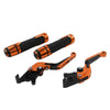 Suzuki GSXR1000 Orange Extendable Brake Clutch Levers Grip Set (2001-2023)