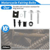 Kawasaki Yamaha Stainless Steel Rubber Silver Tone Windshield Bolts