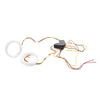Car Headlight Retrofit 60MM 2 x White Amber Switchback LED Halo Rings