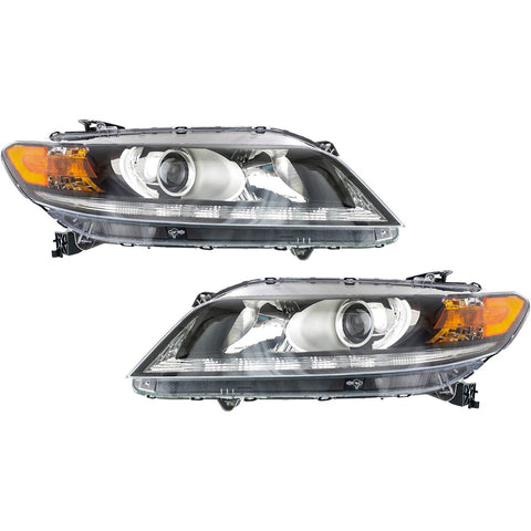 Left & Right Headlight For Honda Accord 2013-2015 EX-L