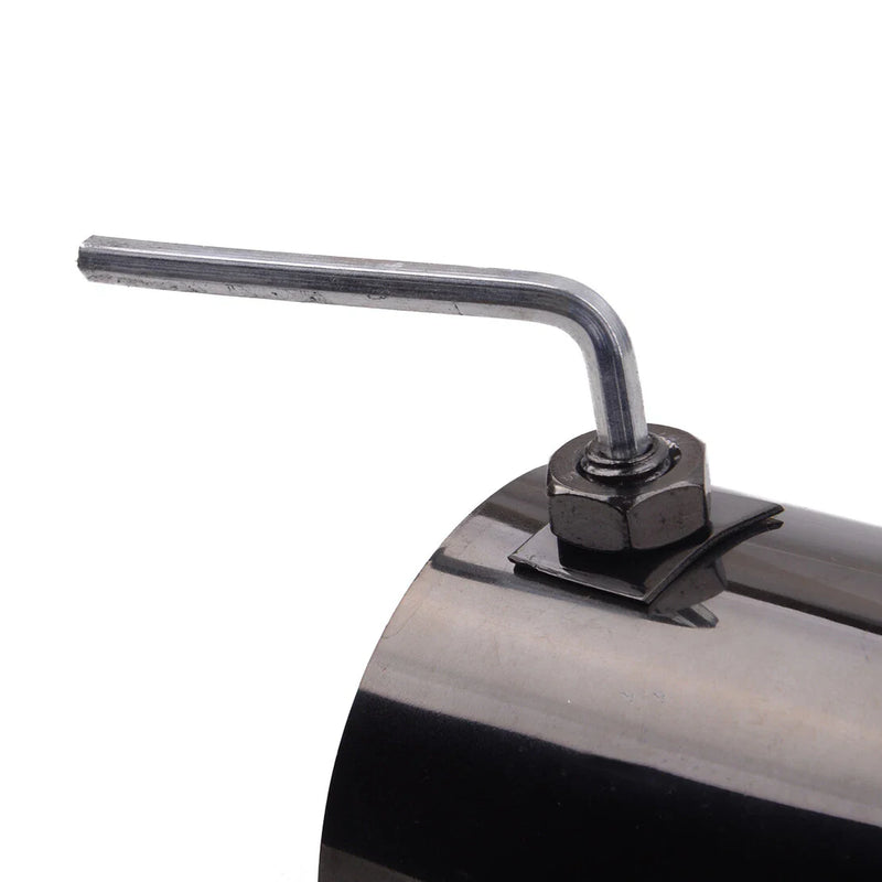 Titanium Black Car 2.5" Inlet Dual Rear Muffler Exhaust Tip Tail Pipe