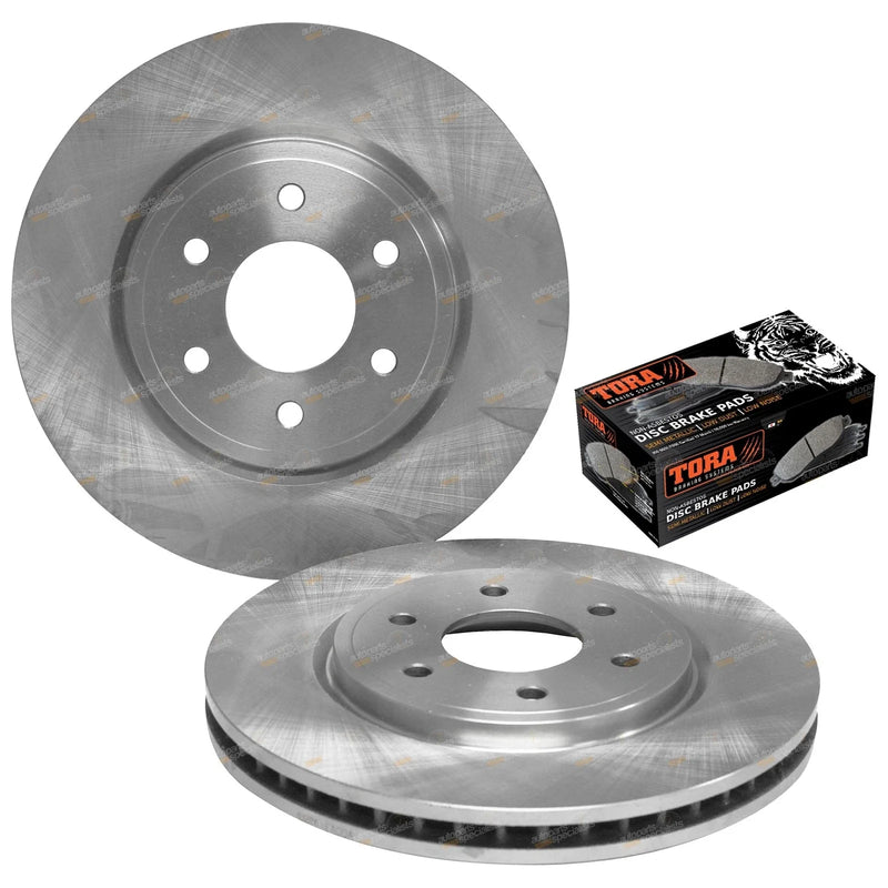 Pathfinder R51 V6 Front Disc Brake Rotors + Pads Set (2006-2012)