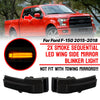 Ford F-150 Smoke Dynamic Side Wing Mirror Turn Signal Light Lamp (2015–2018)