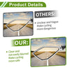 M10 Rear View Mirrors 1 Set Polygonal Shape Silver Tone Iron Plastic