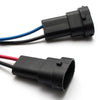 2 x H9/H11 to H4 3-Prong Female Dual Beam Headlight Splitter Harness Adapter