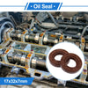 Oil Seal 17x32x7mm 2 x Seal Ring Rotary Shaft Seal FKM Rubber Brown