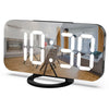 Bedroom Wall LED Digital Alarm Clock Mirror Display with Snooze