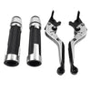 Suzuki GSX1400 Silver Extendable Brake Clutch Levers Grips Set (2001-2008)