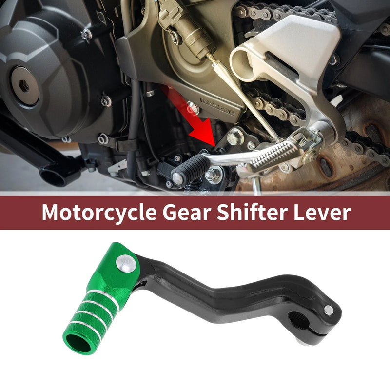 Kayo T2 Black Green Silver Tone Folding Gear Shifter Lever