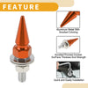Universal Motorcycle License Plate Screws Cover 54mm Orange 4 Pcs
