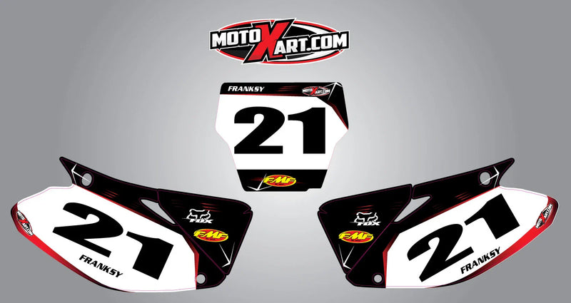 Honda CR 125 2006-2016 - Barbed Style Stickers Custom Number Plates
