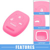 Honda Accord Civic CR-V Pilot Black Pink () Smart Key Fob Covers