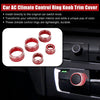 Toyota Camry 5x / Red AC Climate Control Knob Ring Trim Cover (2018-2020)