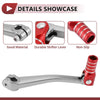 Bosuer 125 Folding Motorcycle Gear Shifter Lever Titanium Tone Red