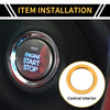 Toyota Tacoma (2016-2023) Gold Tone Engine Start Stop Button Cover Ring