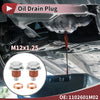 Nissan Infiniti (1102601M02) Red Silver Tone Metal Oil Drain Plug Set