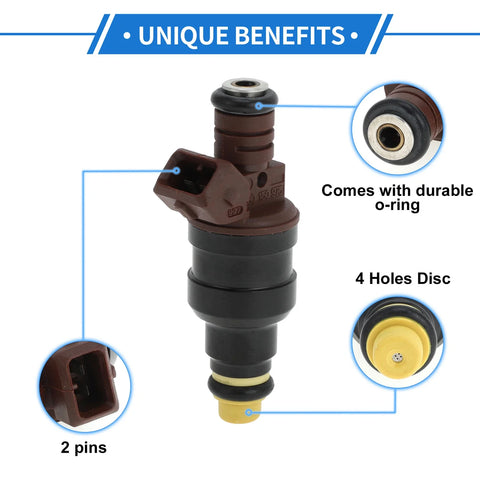 CHEVROLET Blazer S10 4.1 4WD Fuel Injector 2 x No.0280150975 (1998-1999)
