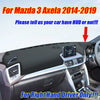 Mazda 3 Axela RHD / Leather / Dashboard Cover Pad Mat (2014–2019)