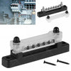 Red & Black 6 Way Bus Bar Power Distribution Terminal Block 12V 150A