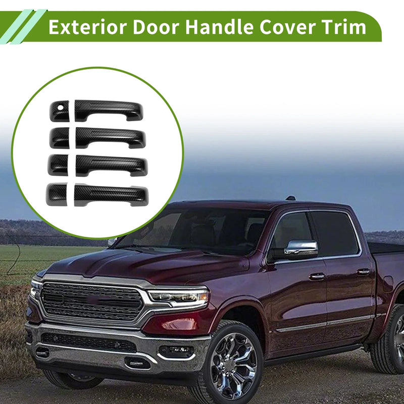 Dodge Ram 1500 (2019-2024) Carbon Fiber Exterior Door Handle Cover Trim