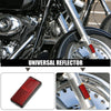 10 x Self Adhesive 56x25mm Motorcycle Spoke Reflective Red
