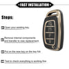 Hyundai Elantra, Sonata TPU Black Key Fob Cover (2011-2023)