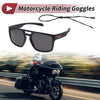 Motorcycle Riding Goggles Black Lens Black Orange Frame Tri-Acetyl Cellulose TR