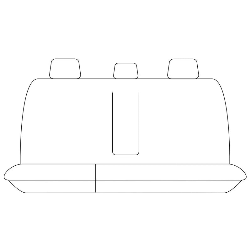 Toyota Hilux Rear / Tailor Made Black Neoprene Seat Covers (2015–2017)