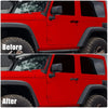 Jeep Wrangler 2-Door 3 x Black Door Handle Trim Covers (2007-2018)