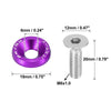 Car / Motorcycle 8pcs Purple M6 Quick Release Fastener Bumper Mudguard Washer Bolt