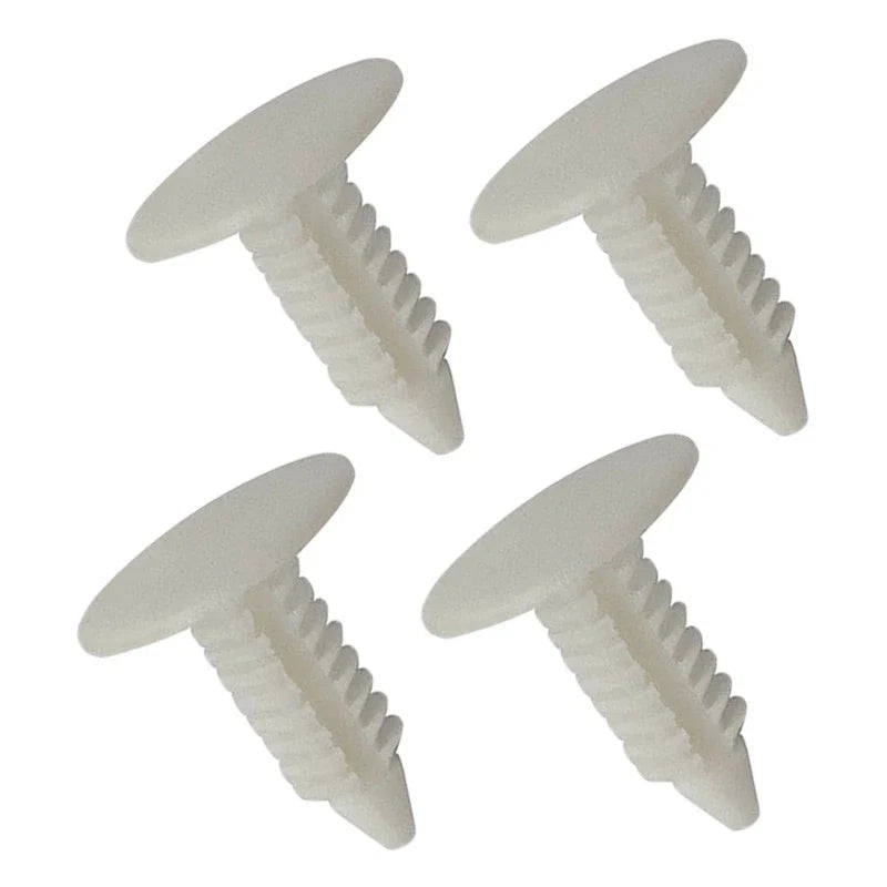 White Set of 4 Front Bumper Plugs License Plate Hole Covers