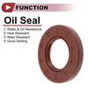 Make Model Oil Seal 35x65x8mm Rotary Shaft Seal FKM Rubber Brown 2 x