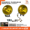 DJ199 3" Yellow Lens Universal Halogen Fog Light Spot Lamp H3 12V 55W